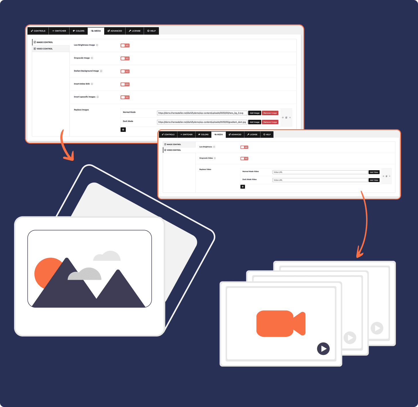 Advanced media control for dark mode in WordPress - Darkify Plugin