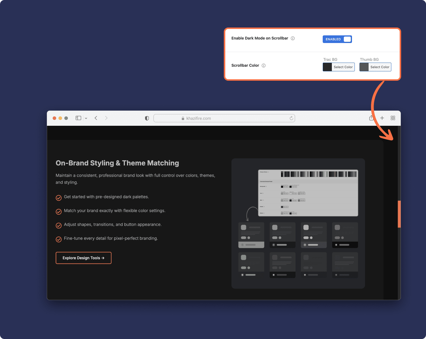 Customize your dark mode scrollbars for a seamless WordPress experience - Darkify Plugin