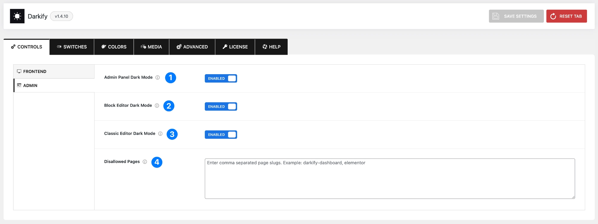 Darkify Dark Mode Admin Control
