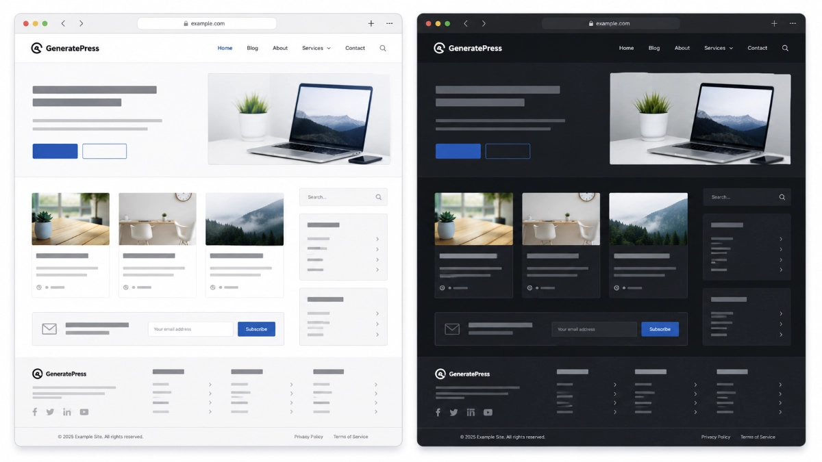 generatepress dark mode