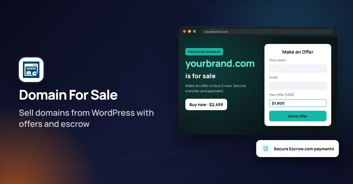 Domain For Sale holiday deal